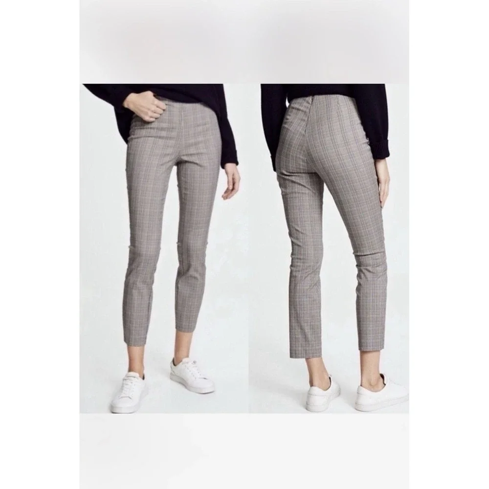 Rag & Bone Simone Plaid Ankle Pants Size 2 Cotton Blend Academia Preppy Back Zip